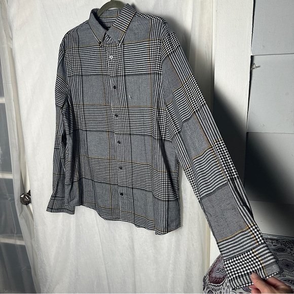 3/$20 💥 Express NWT Men’s Plaid Cotton Casual Button Down Shirt | Size Large - Picture 5 of 17